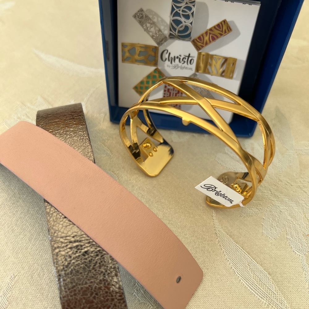 Brighton Collectibles, Christo Meridian Zenith Narrow Cuff Bracelet set
